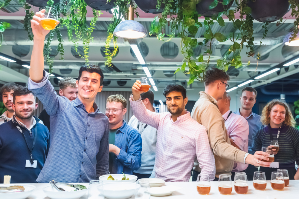 2023-11-23-CBRE-Beer-Tasting-78 Festive Christmas beer tasting in Manchester with artisan cheese pairings